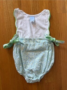 bella bliss White, Light Blue & Green Floral Baby Bubble